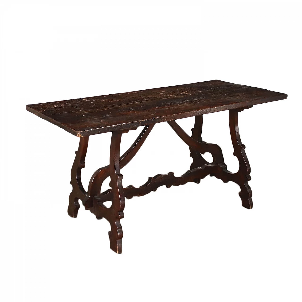 Fratino table with antique wood, 20th century 1