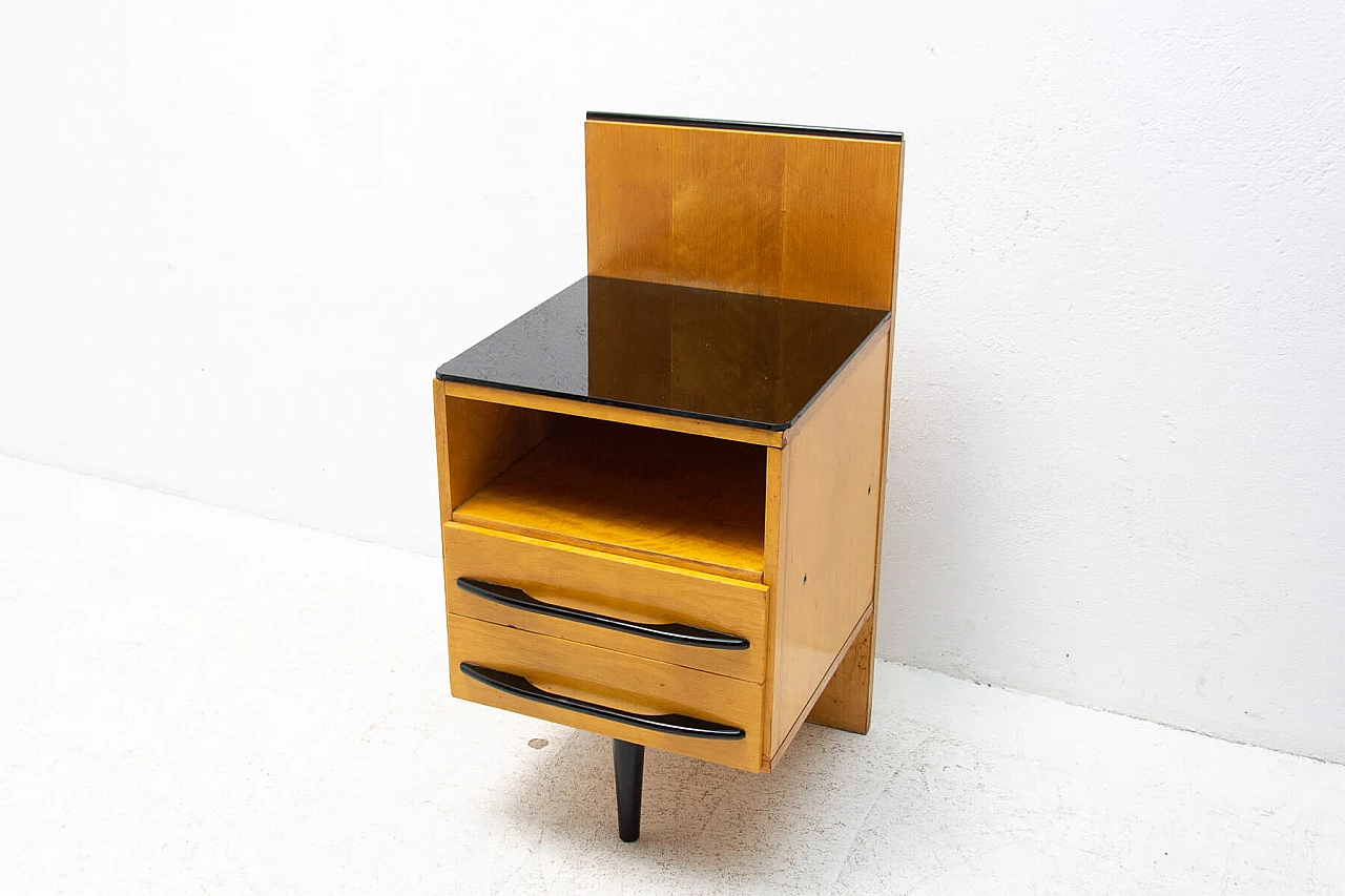 Pair of bedside tables by Mojmír Požár for UP Závody in ash, 1960s 12