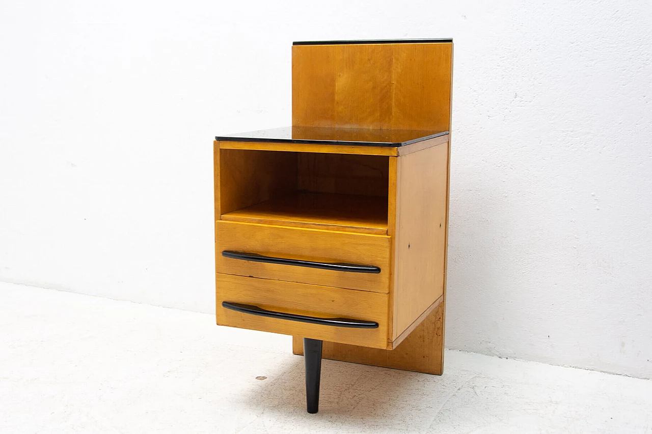 Pair of bedside tables by Mojmír Požár for UP Závody in ash, 1960s 13
