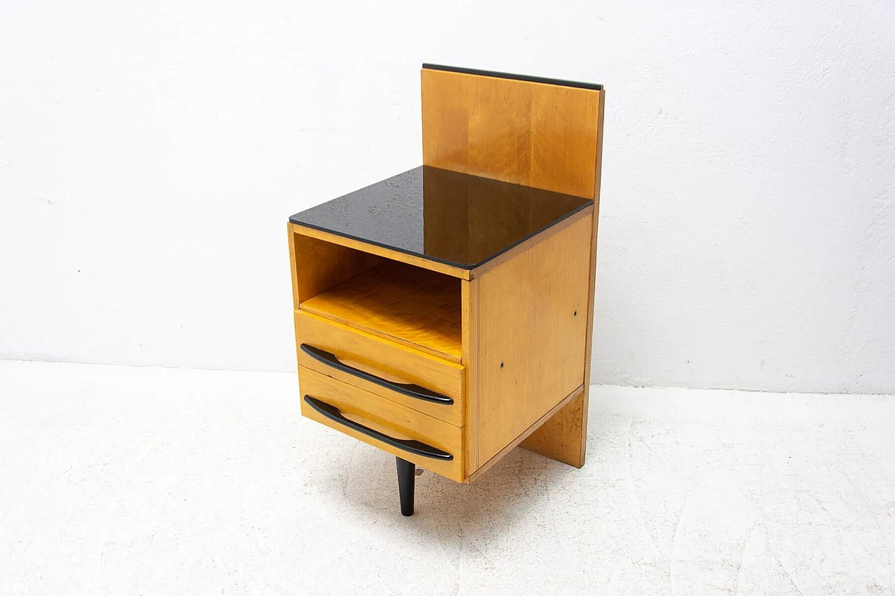 Pair of bedside tables by Mojmír Požár for UP Závody in ash, 1960s 15