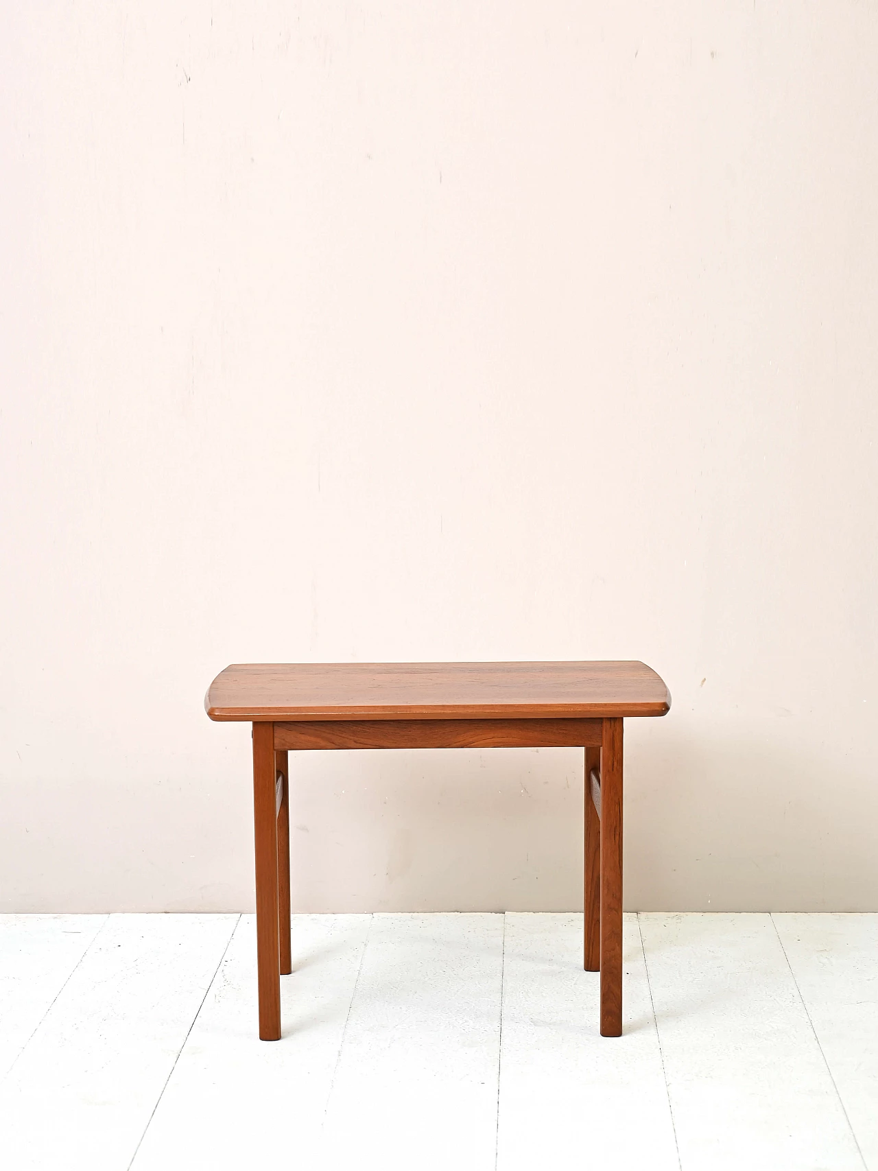 Rectangular Scandinavian teak side table, 1960s 3