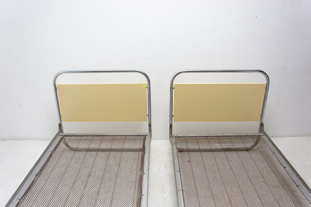 Pair of tubular steel beds in Bauhaus style, 1930s 10