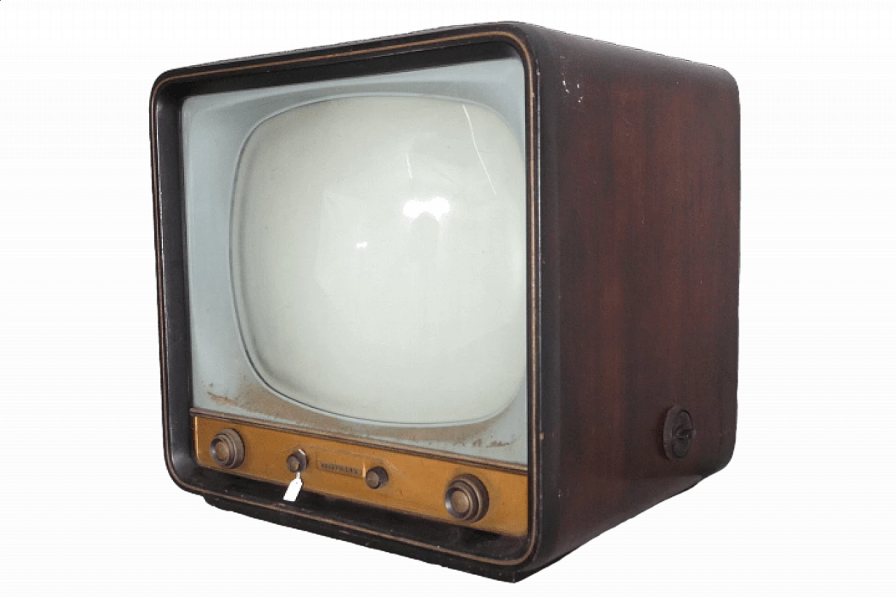 Telefunken television set with walnut veneer casing, 1960s 9