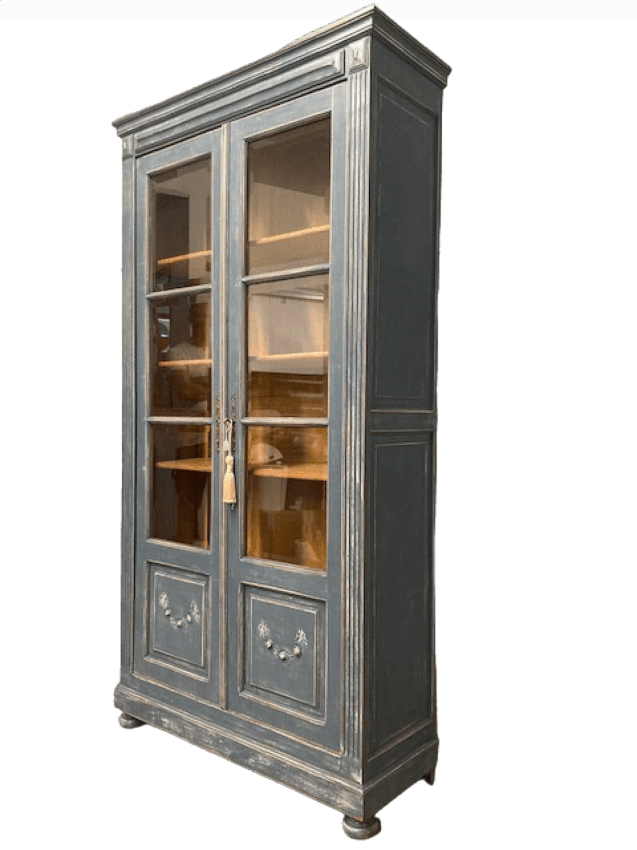 Credenza in legno decapata e laccata, fine '800 21