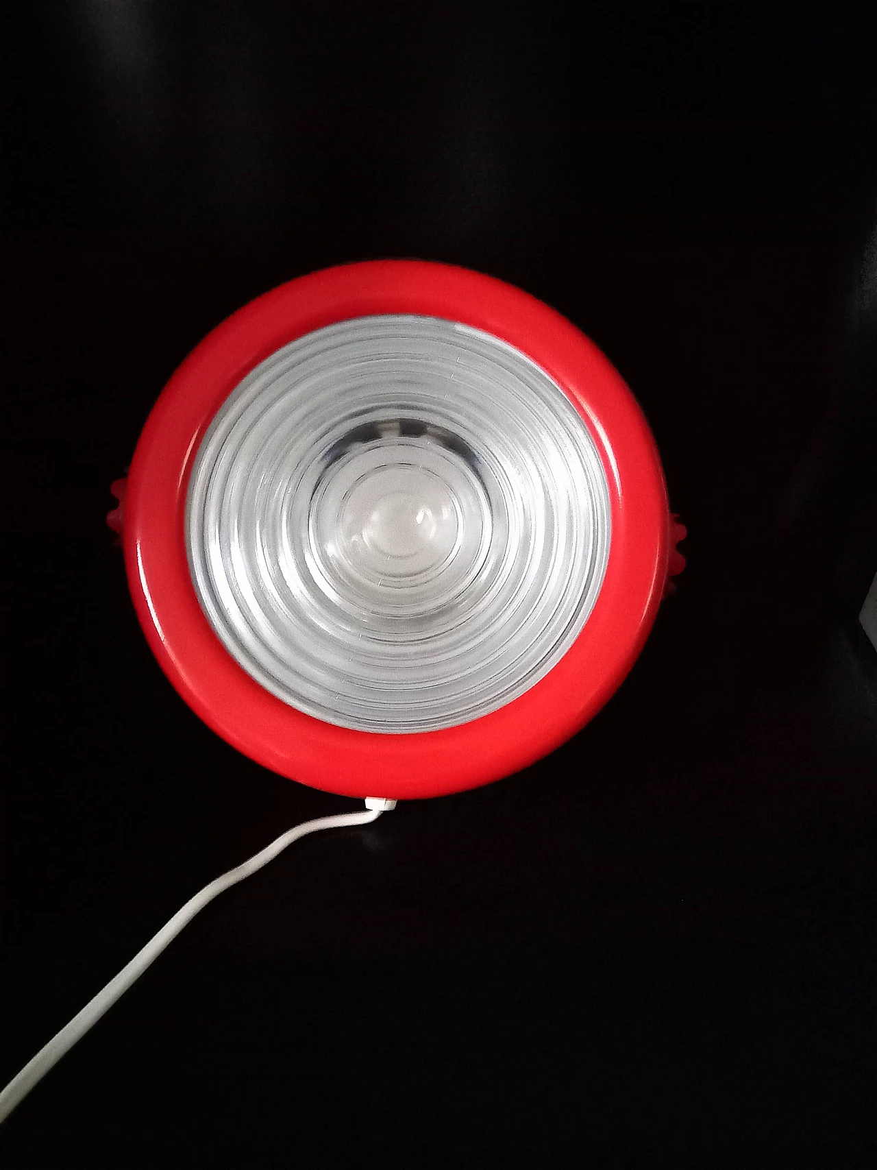 Lampada da tavolo Schuko rossa di Achille Castiglioni per Flos, anni '60 1