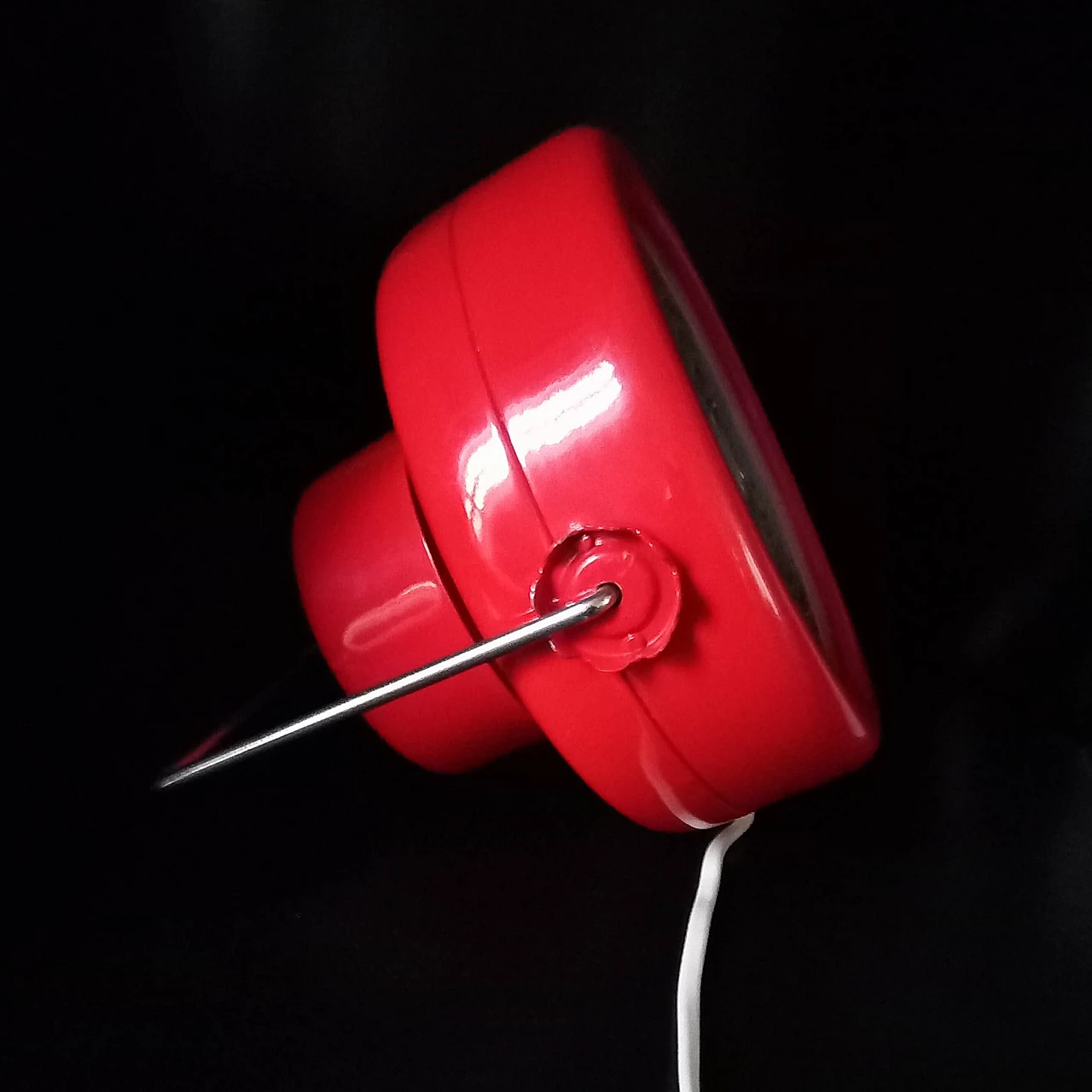 Lampada da tavolo Schuko rossa di Achille Castiglioni per Flos, anni '60 2
