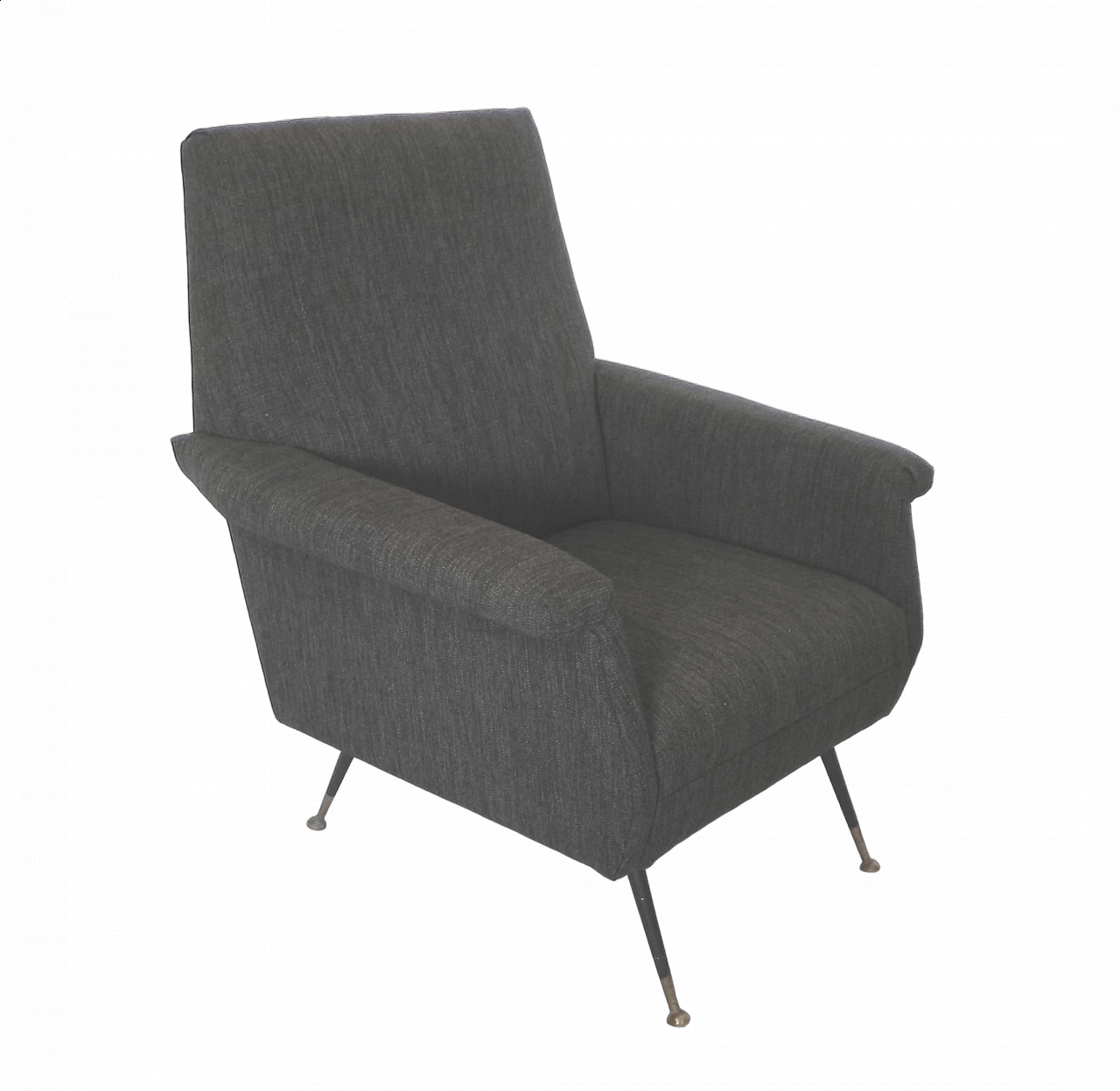 Gray fabric armchair in the style of Marco Zanuso, 1960s 20
