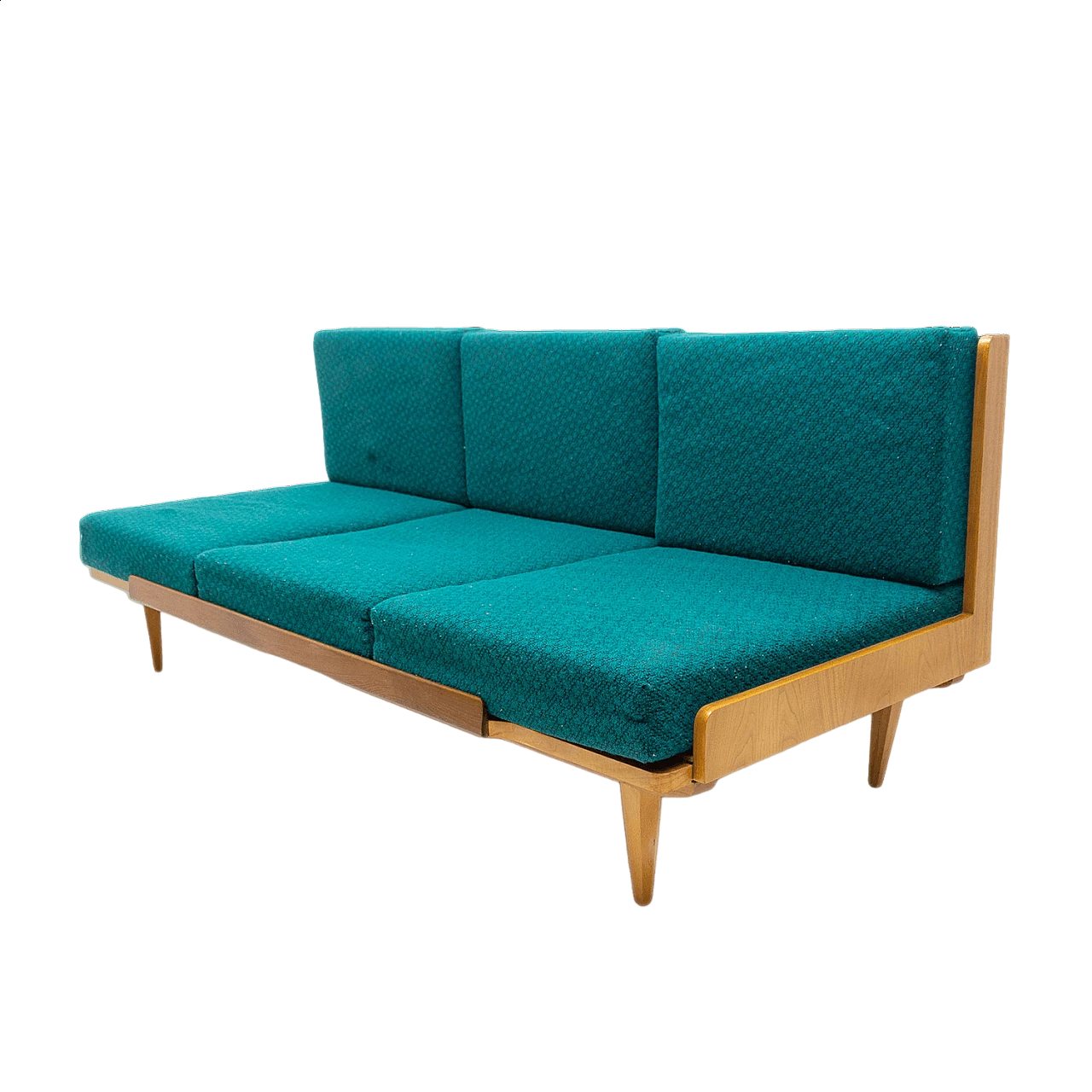 Sofa bed in beechwood by Dřevotvar, 1970s 24