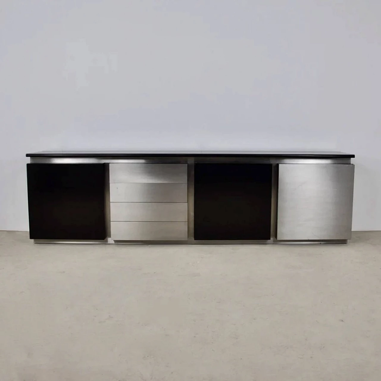 Parioli cabinet in wood and aluminium by Giotto Stoppino for Acerbis, 1970s 1216524