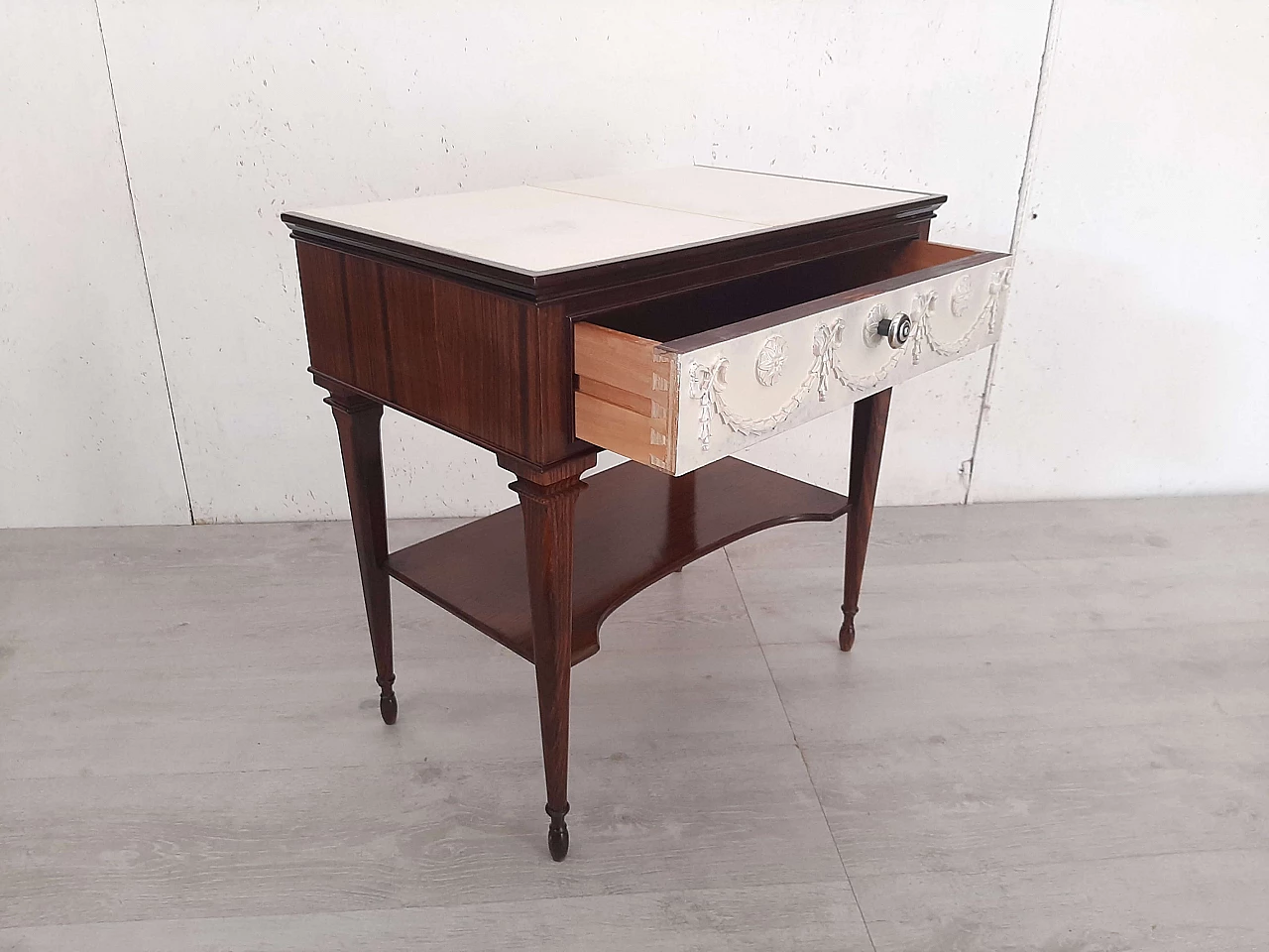 Rosewood bedside table by La Permanente Mobili Cantù, 1940s 5