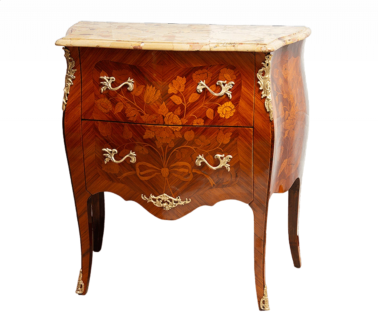 Comodino in stile Napoleone III in legno esotico pregiato, '800 6