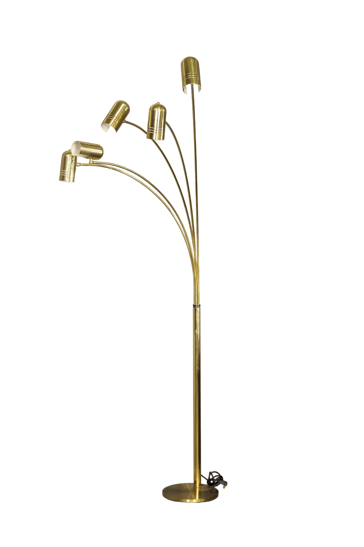 Brass five-light floor lamp, 1970s 14