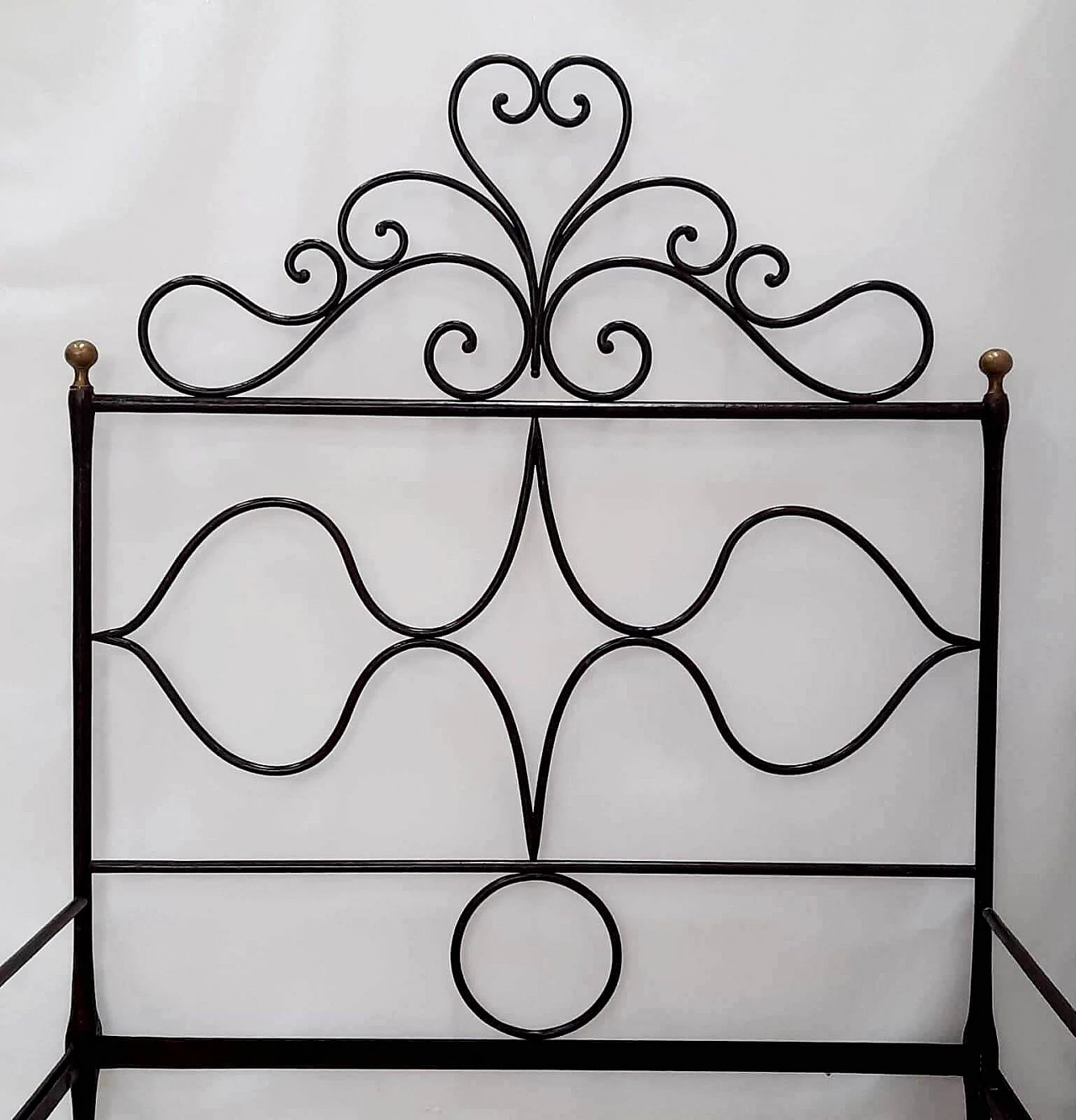 Wrought iron single bed, 19th century 2