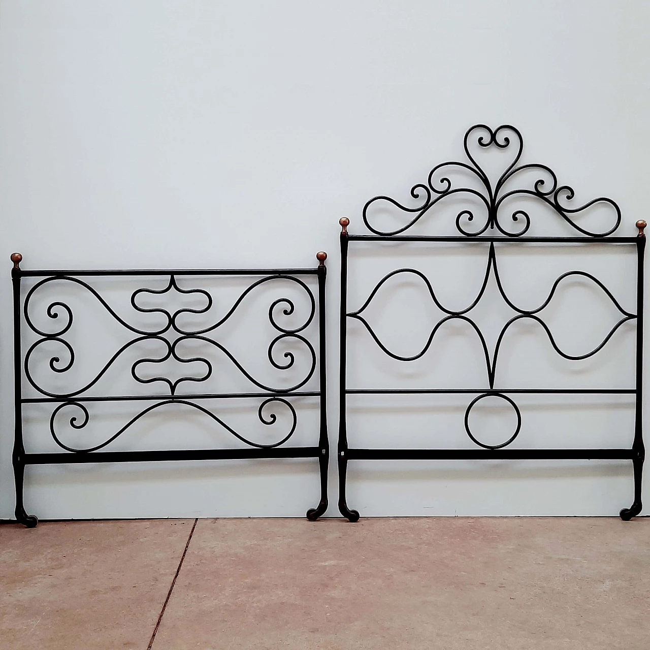 Wrought iron single bed, 19th century 4