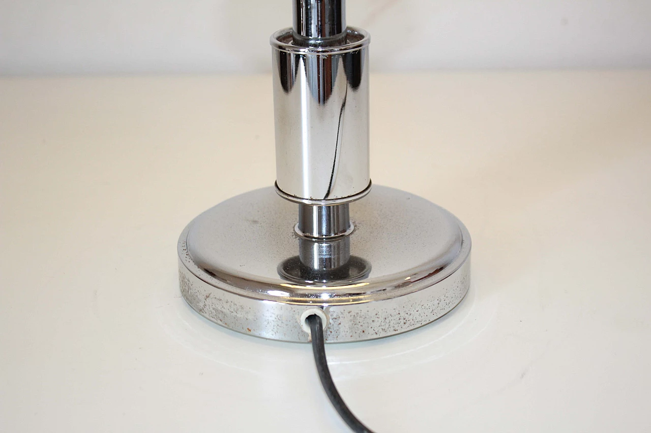 Lampada da tavolo con paralume in vetro di Murano zebrato, '60 5