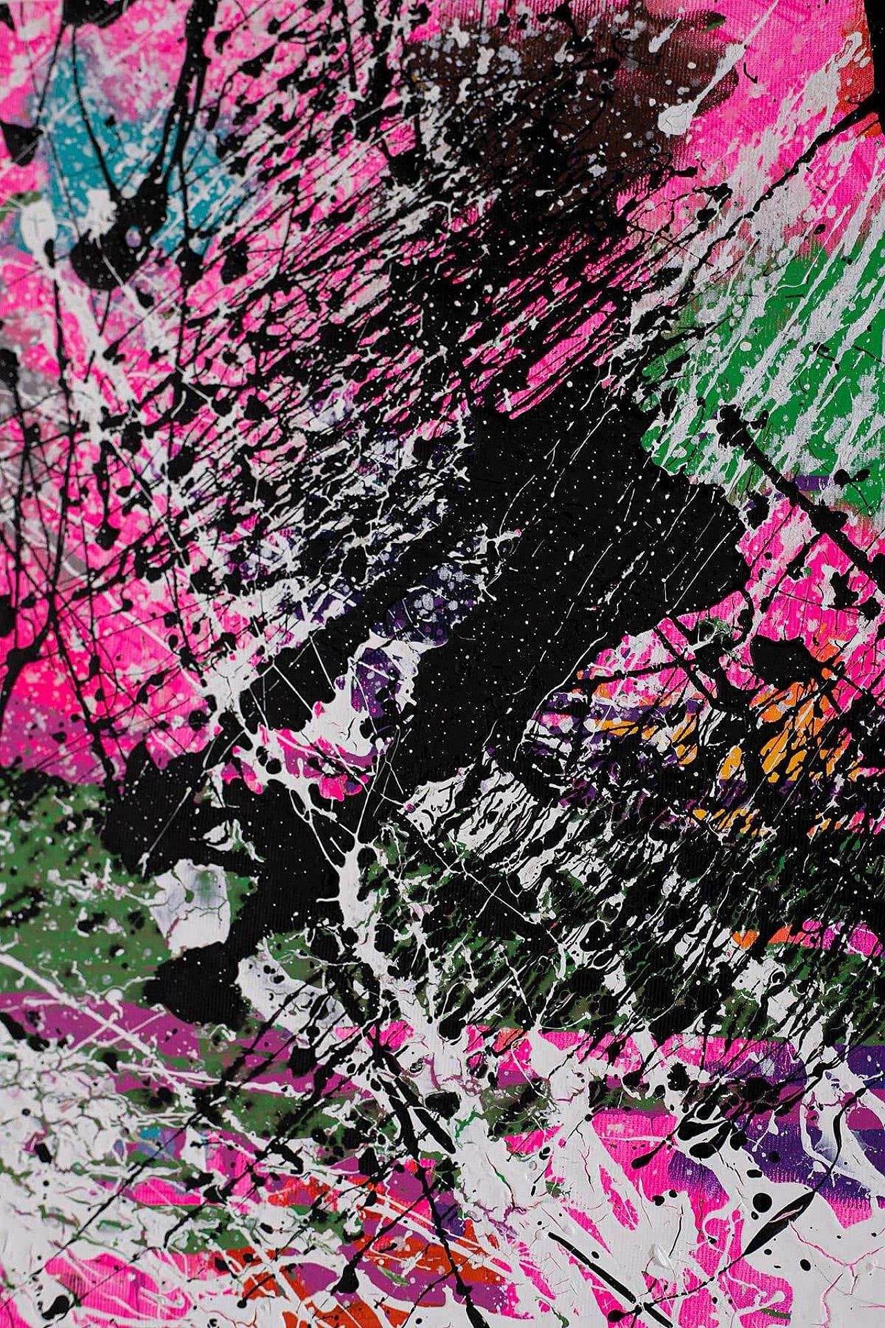 Bomberbax, mixed media, tempera and paint on canvas, 2021 4