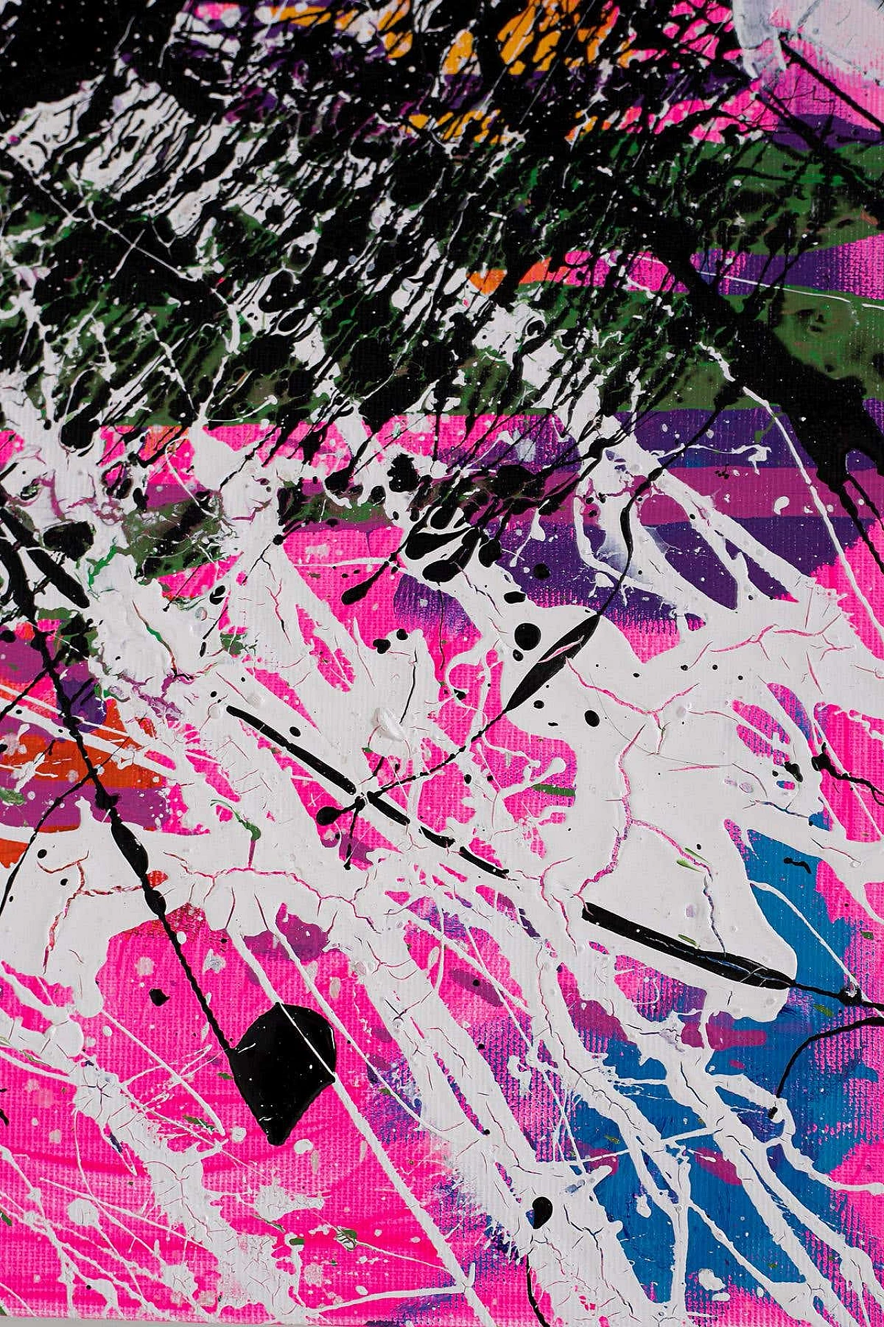 Bomberbax, mixed media, tempera and paint on canvas, 2021 5