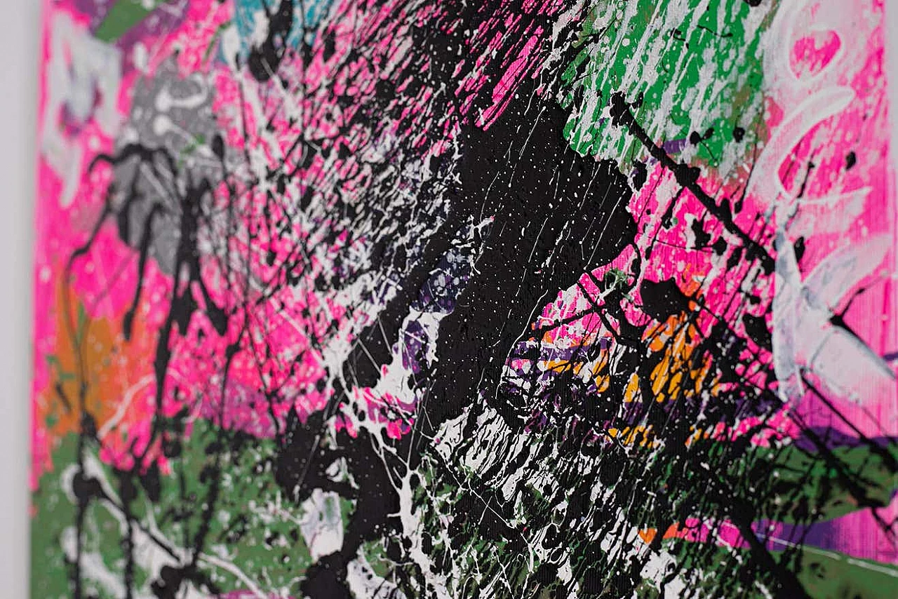 Bomberbax, mixed media, tempera and paint on canvas, 2021 8