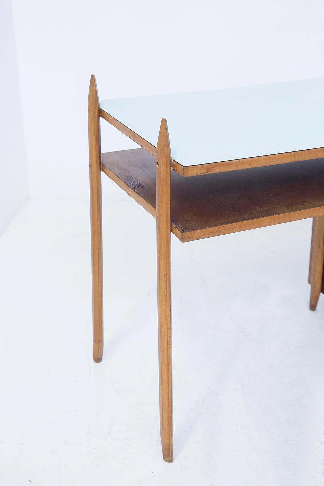 Wooden desk with laminate top, 1950s 10