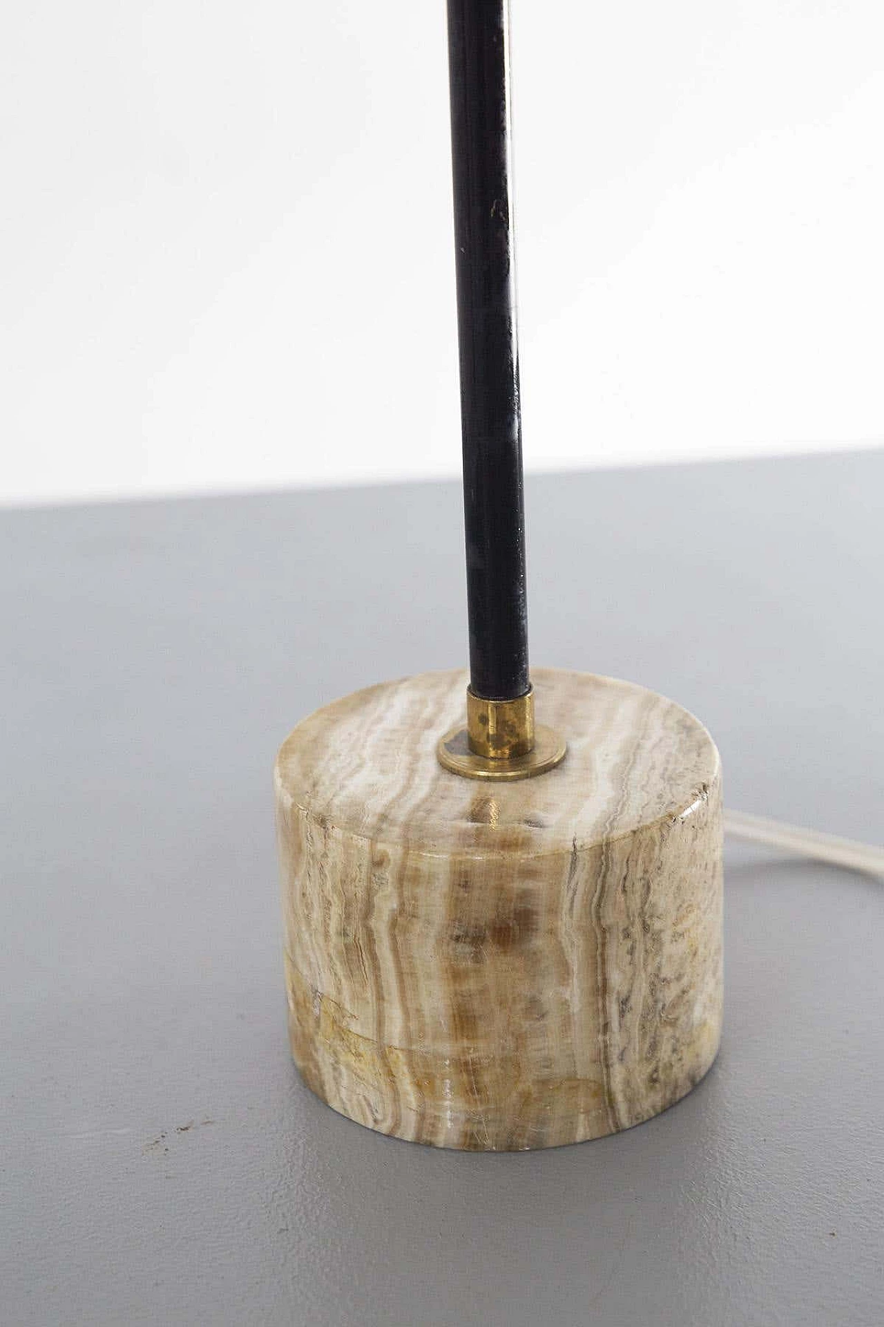 Brass and marble table lamp, 1950s 3