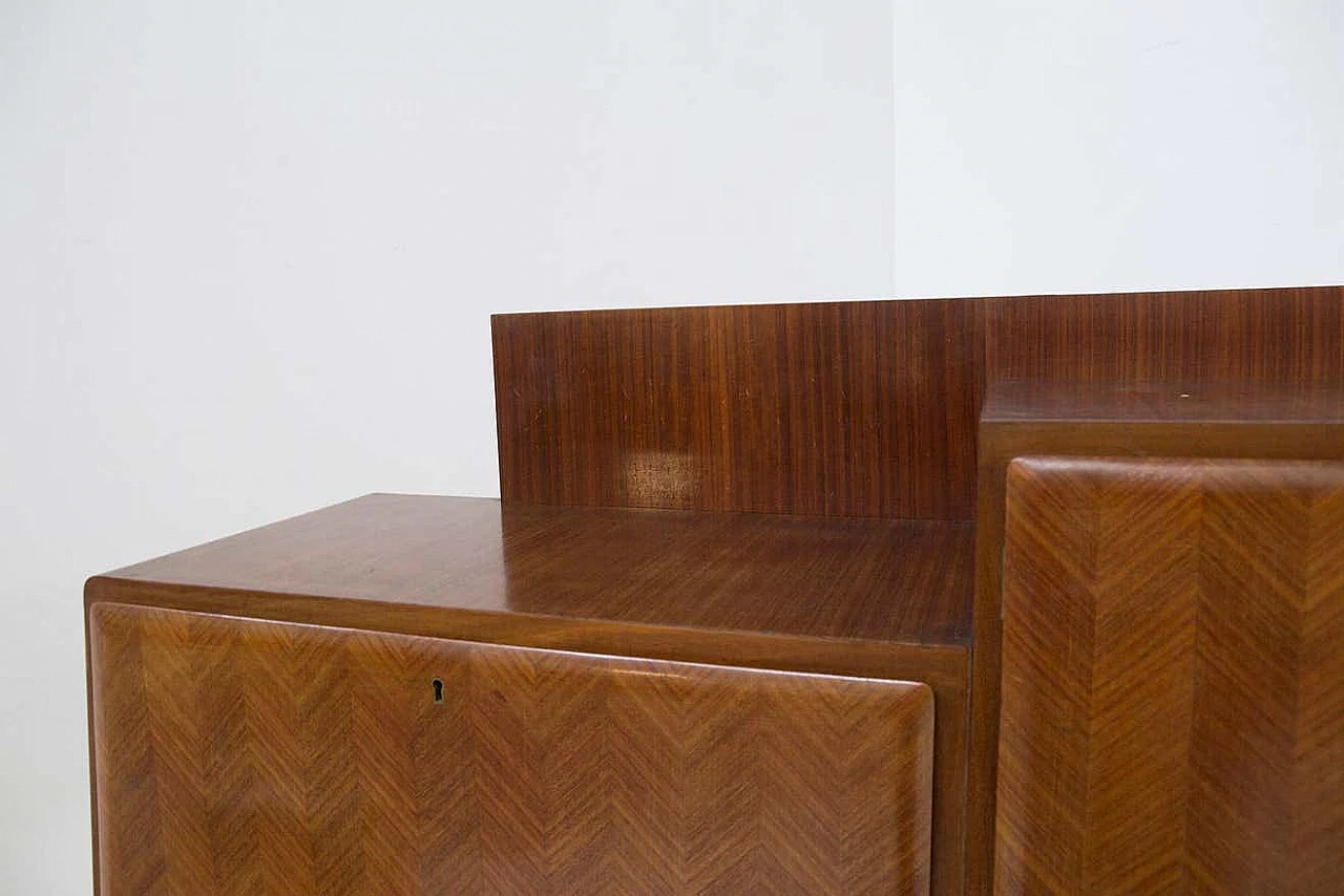Sideboard with bar cabinet and glass shelves by Fontana Arte attributed to Paolo Buffa, 1950s 11