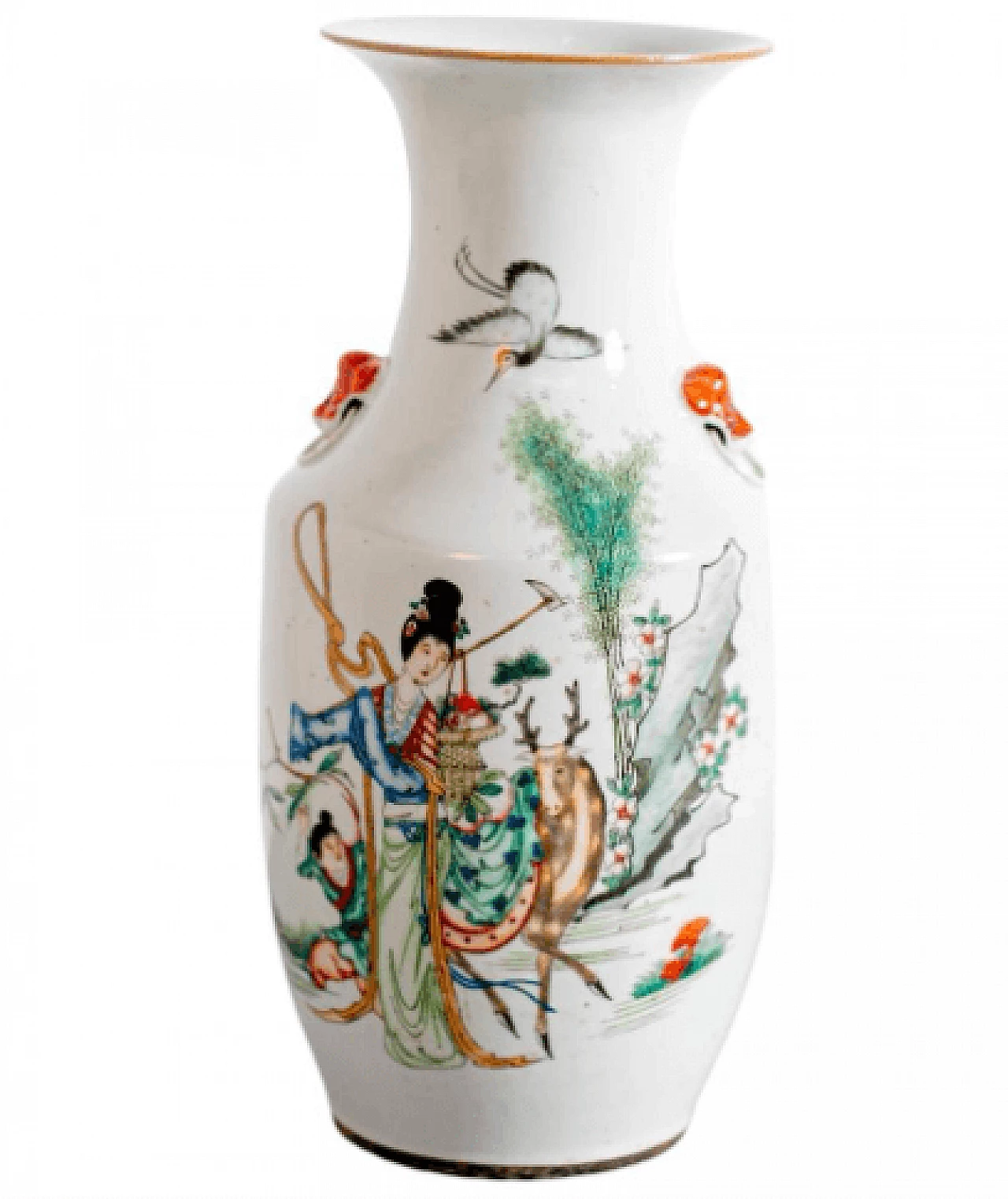 Vaso cinese in porcellana dipinta, inizio '800 1