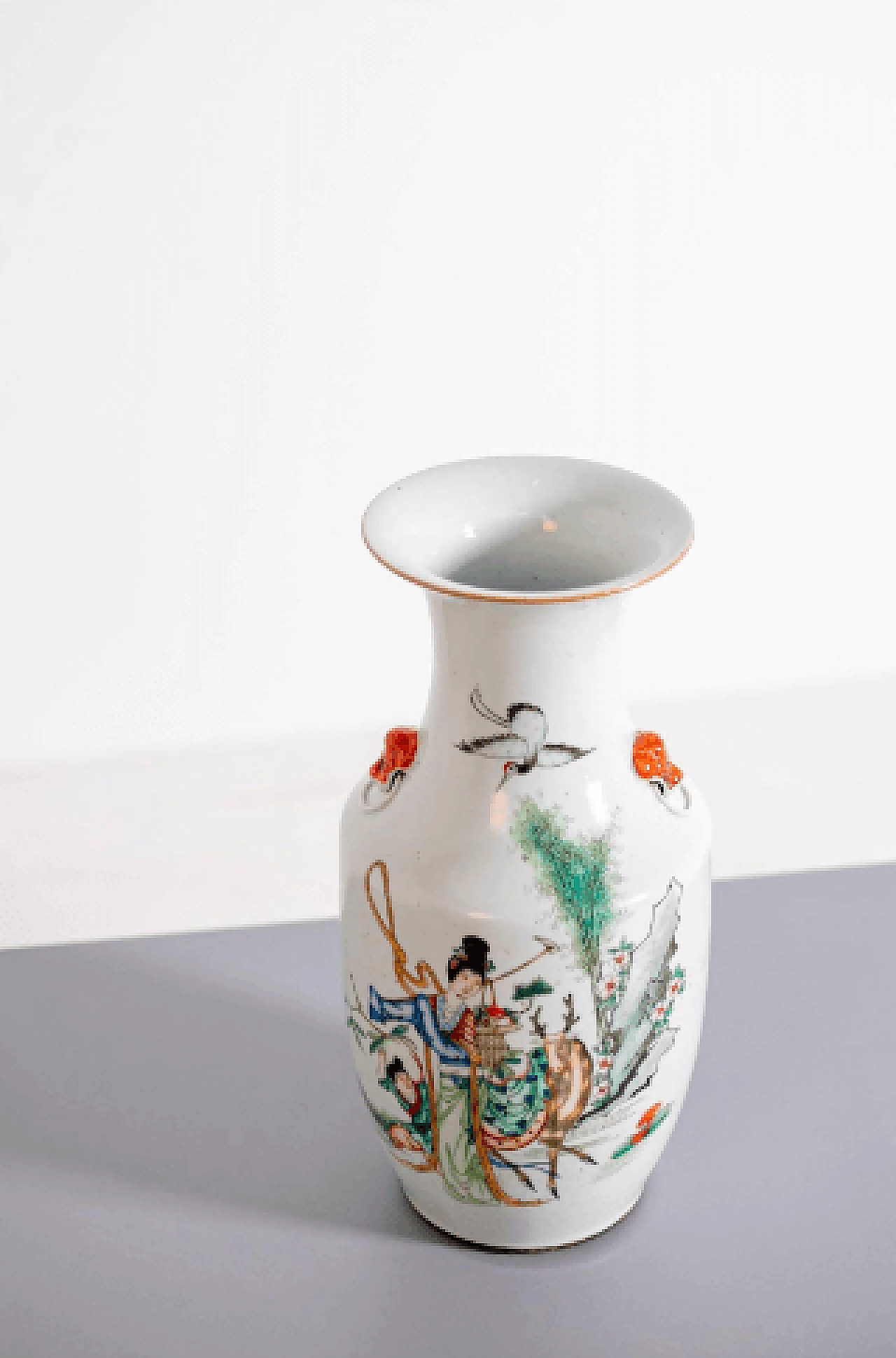 Vaso cinese in porcellana dipinta, inizio '800 7