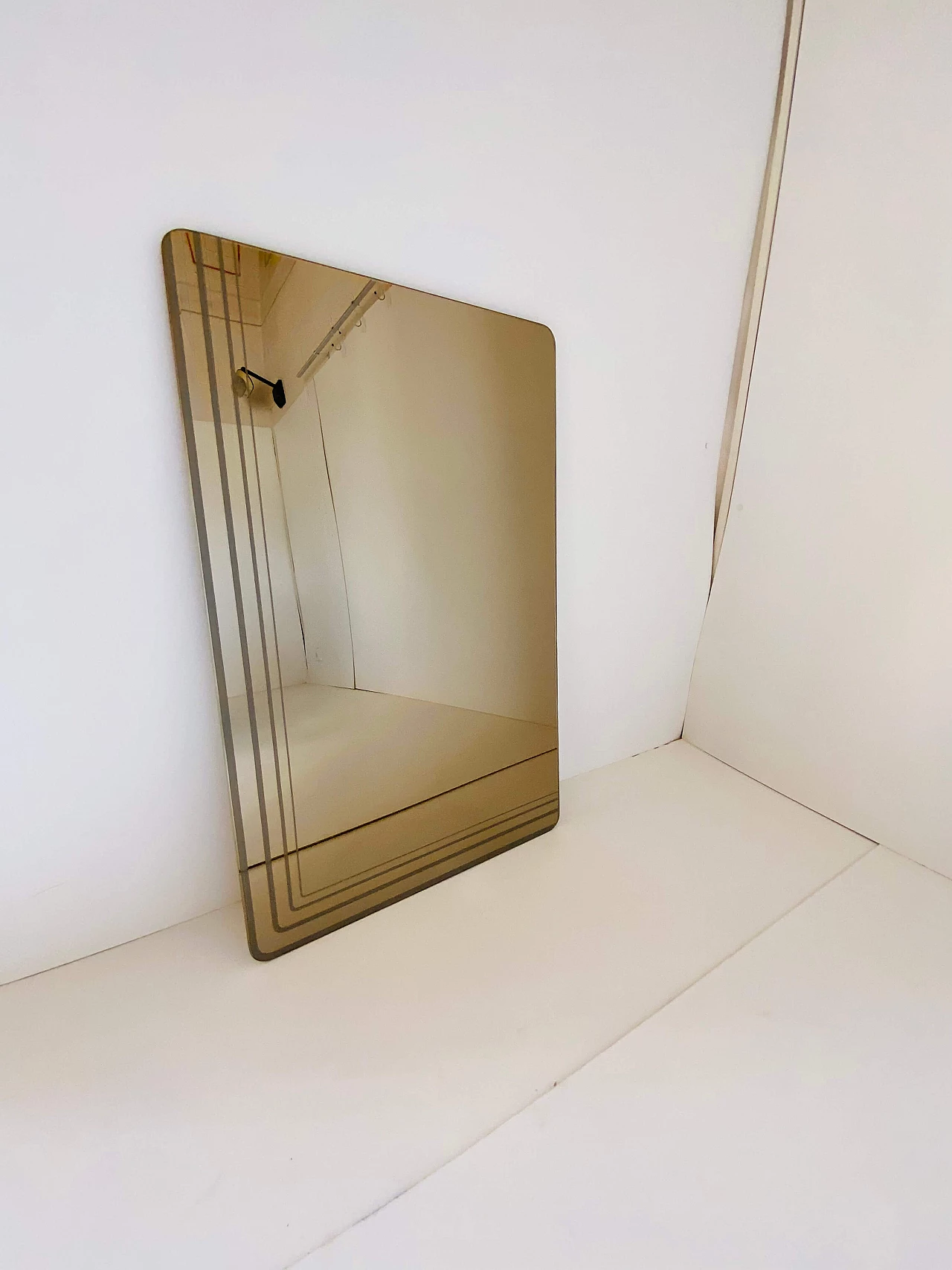 Rectangular unframed mirror, 1970s 2