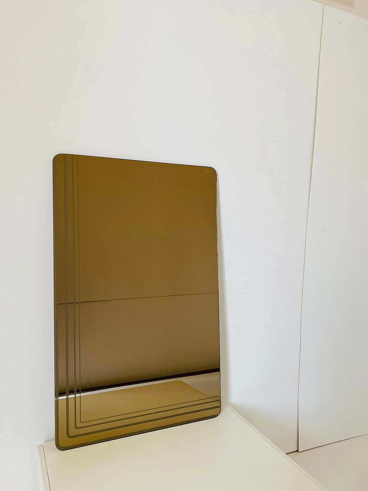 Rectangular unframed mirror, 1970s 4