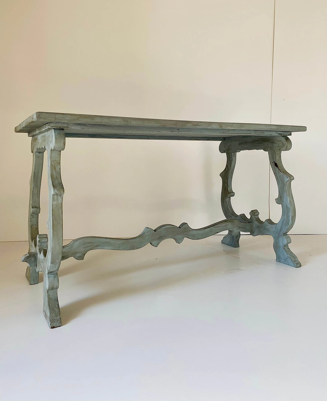 Tavolo da pranzo fratino francese in legno in stile rustico, anni '50 2