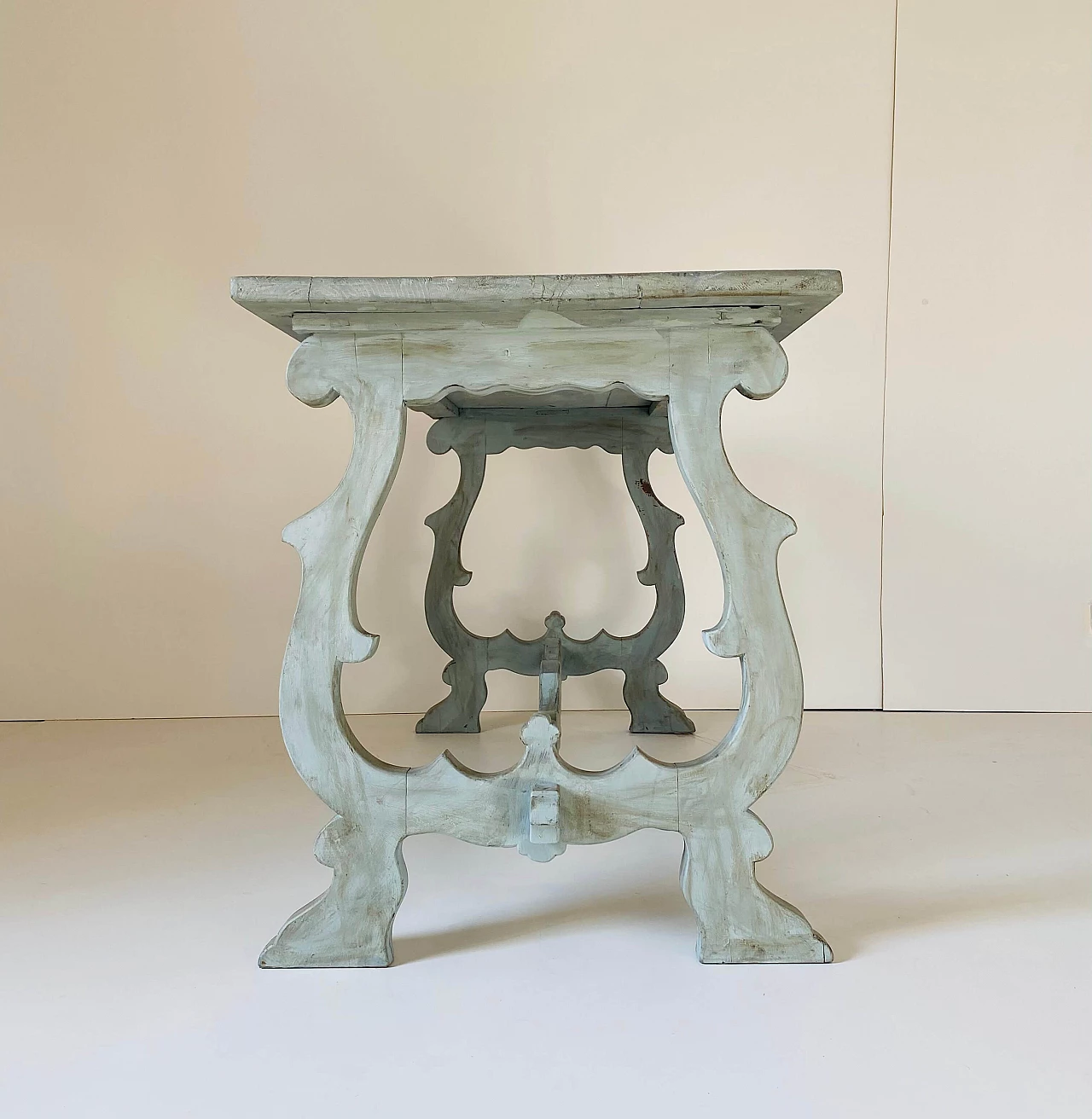 Tavolo da pranzo fratino francese in legno in stile rustico, anni '50 3