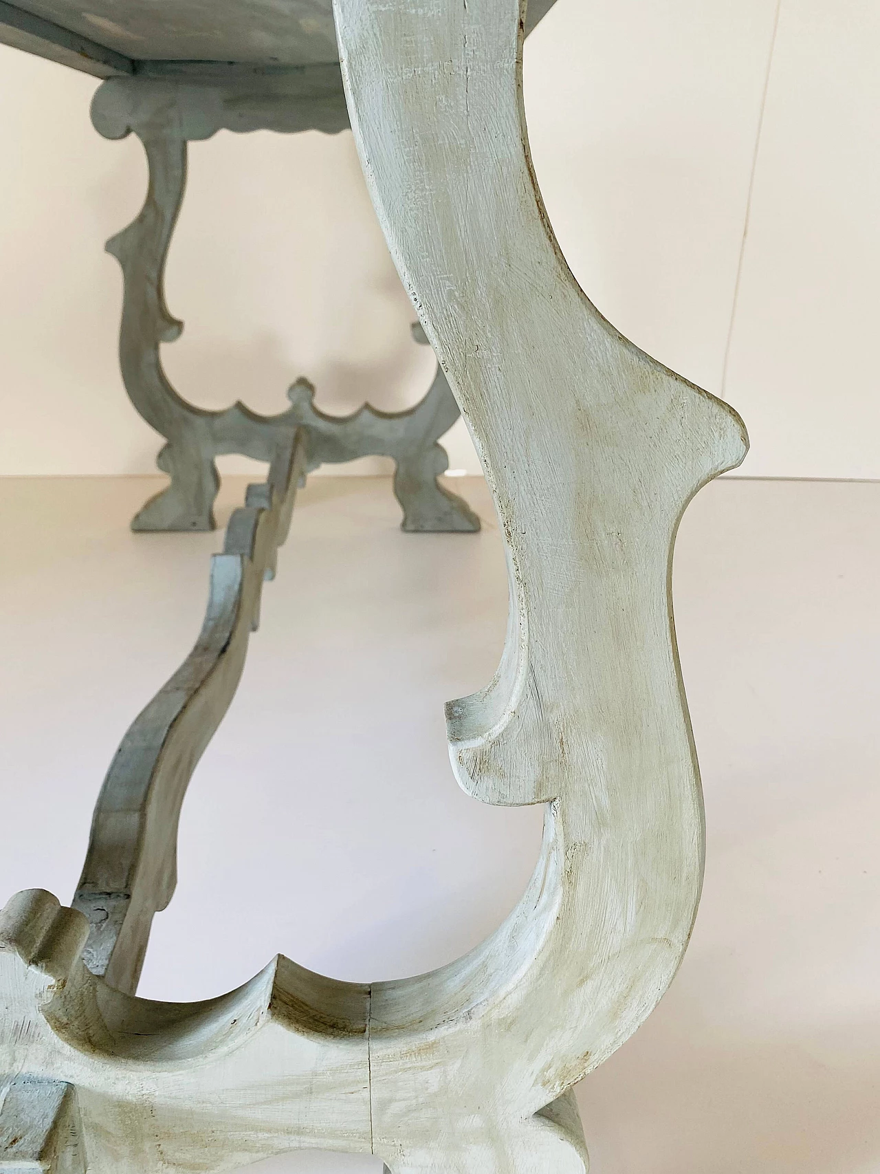 Tavolo da pranzo fratino francese in legno in stile rustico, anni '50 10