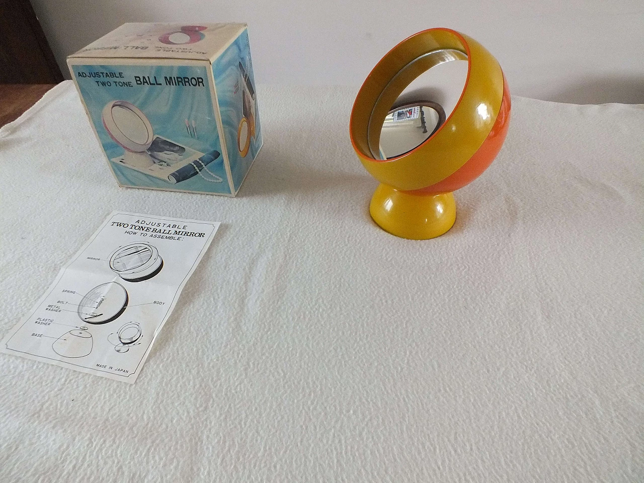 Specchio a sfera giapponese in scatola, anni '70 1