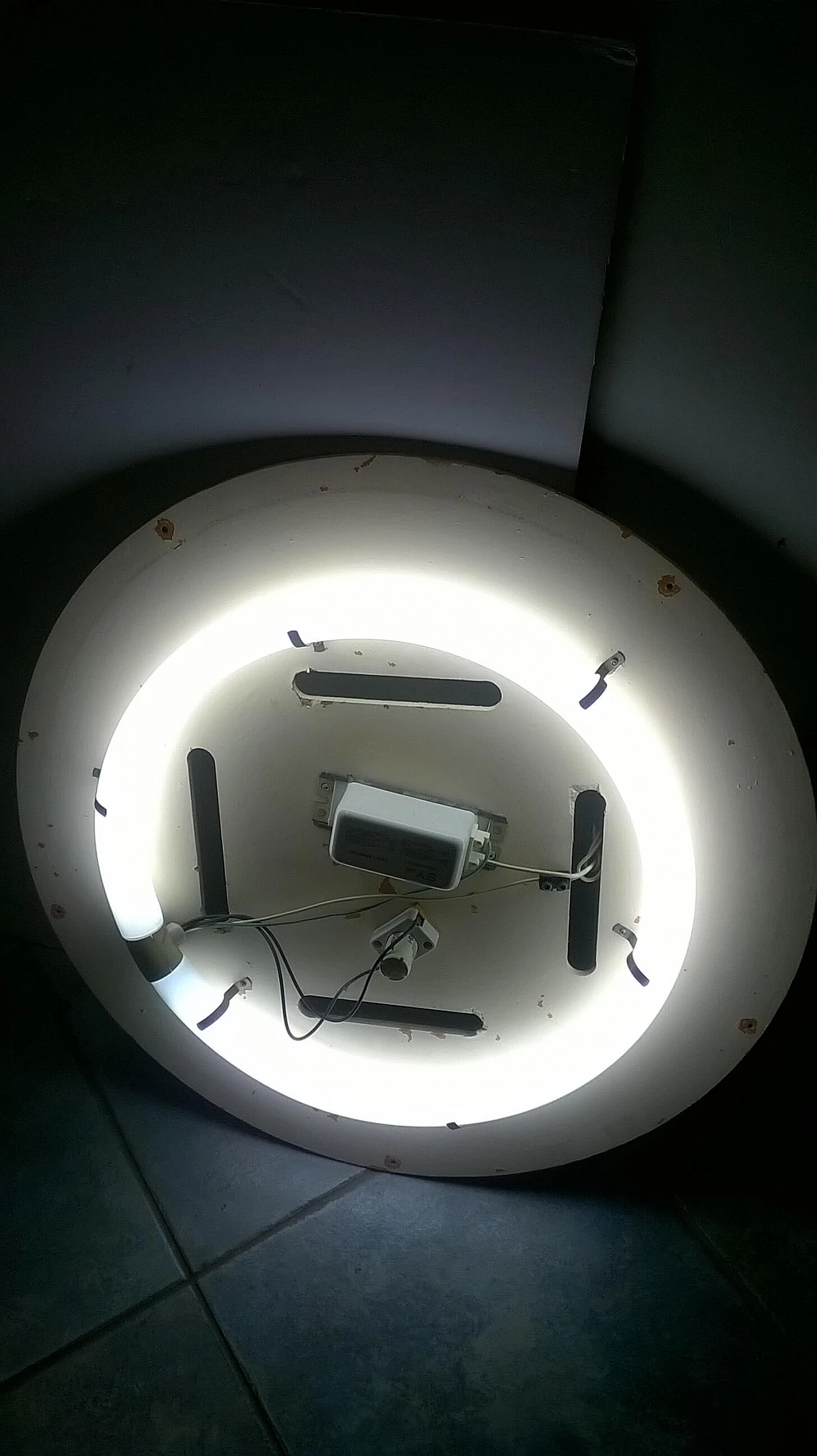 4 Ceiling lamps in aluminum and plastic by Stilnovo, 1960s 8