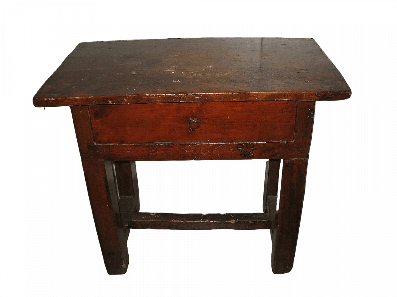 Solid walnut side table with drawer, late 19th century 11