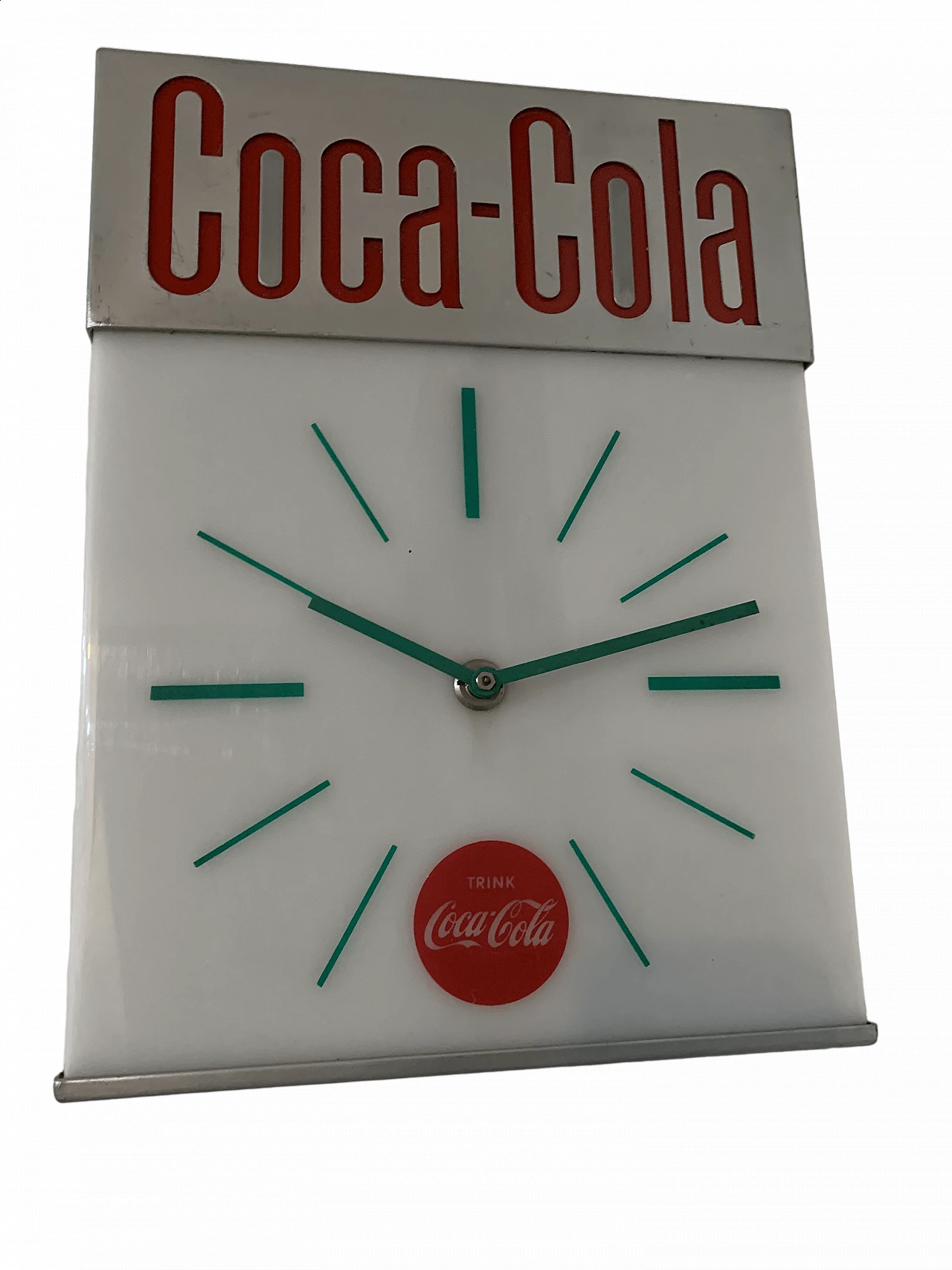 Orologio in plastica e metallo di Coca Cola, anni '60 6