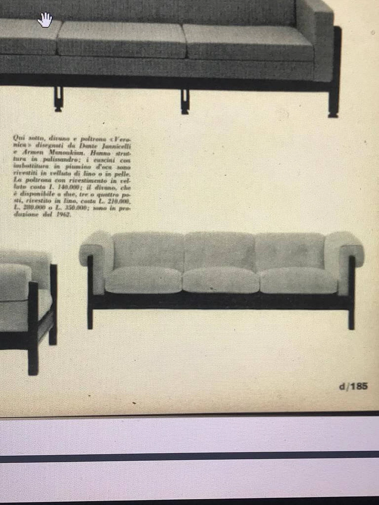 Veronica three-seater sofa by Dante Janniccelli and Arman Manoukian, 1960s 10