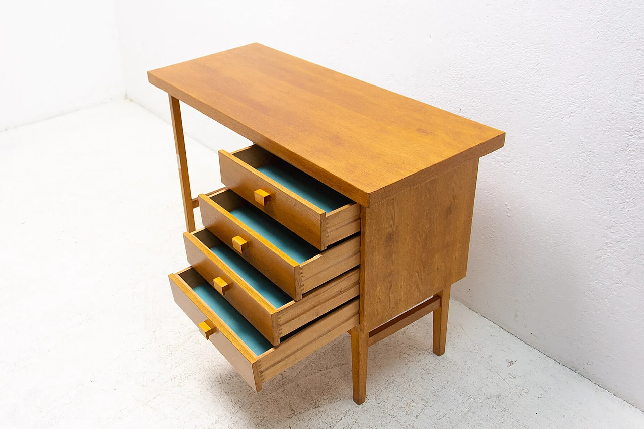 HIKOR beech desk with 4 drawers, 1980s 8