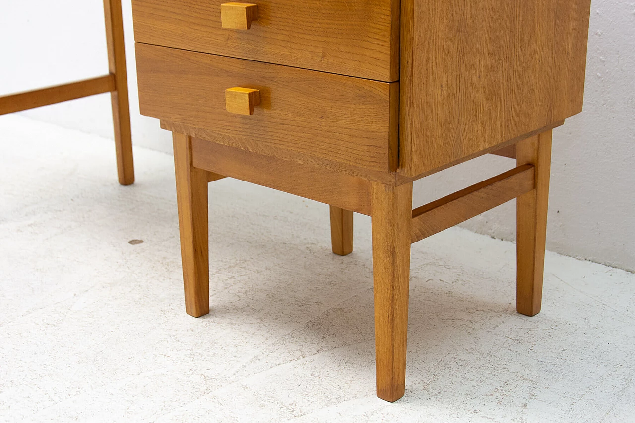 Scrivania in faggio di HIKOR con 4 cassetti, anni '80 12