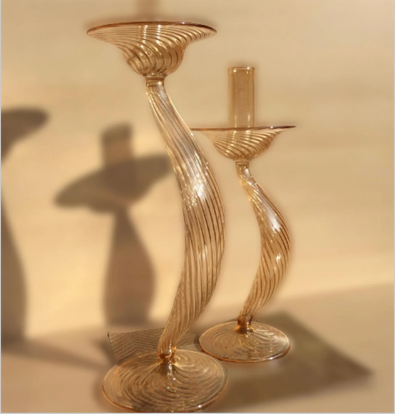 Pair of La Murrina glass candelabra, 1990s 2