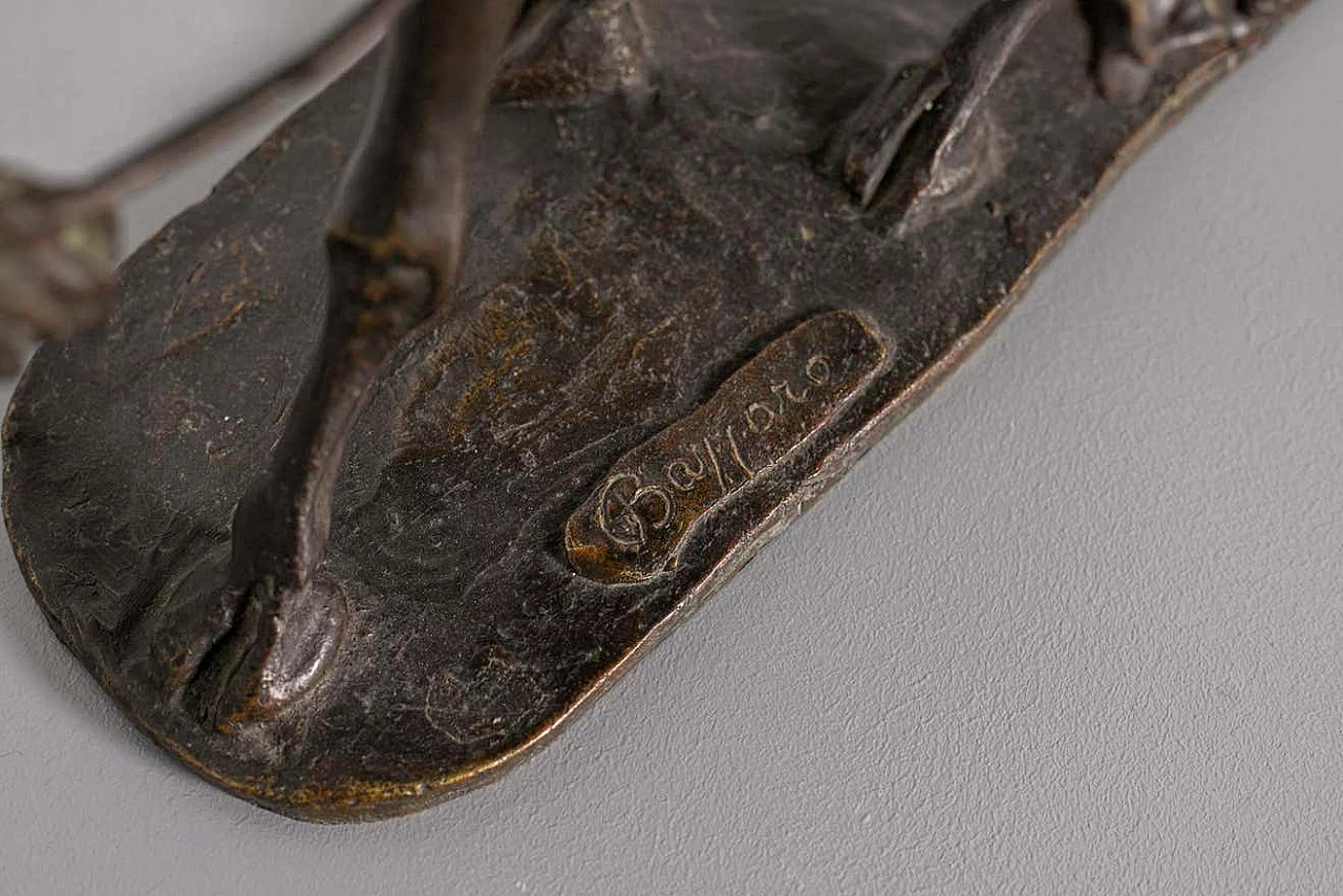 Ernesto Bazzaro, Bedouin Maternity, bronze sculpture, 1905 4