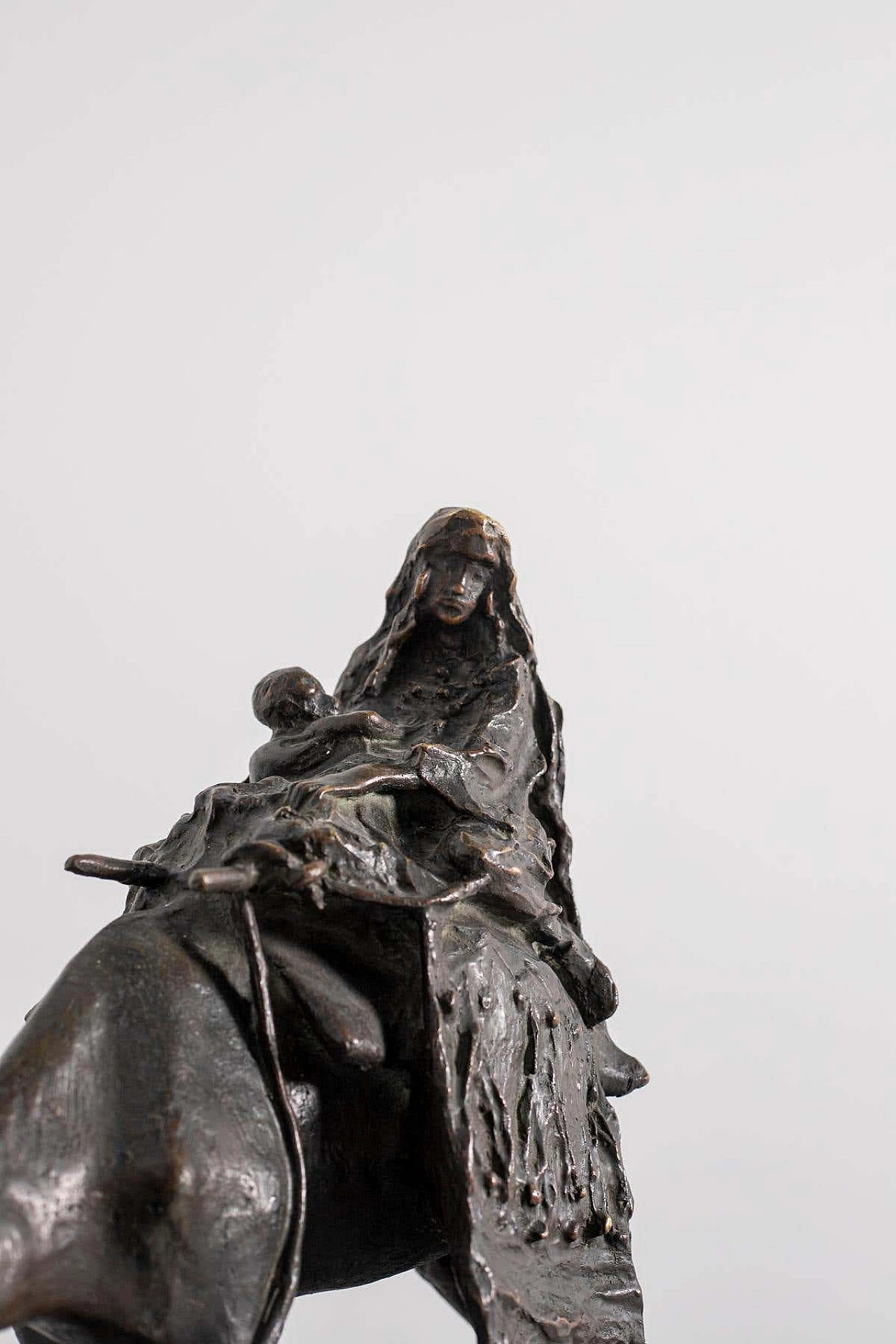 Ernesto Bazzaro, Bedouin Maternity, bronze sculpture, 1905 5