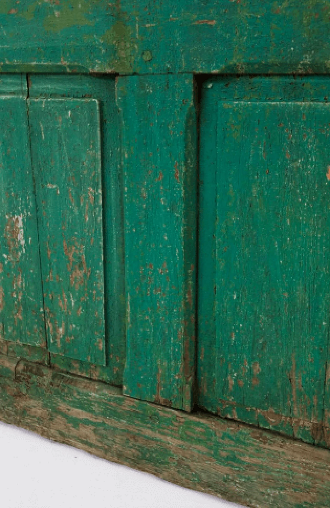 Green painted wooden door, 1960s 9