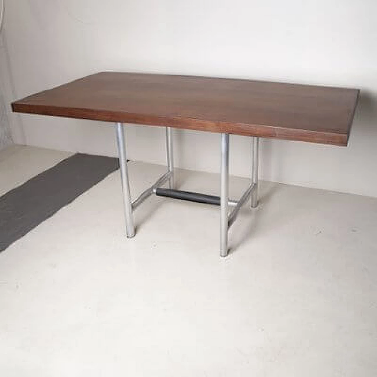 Walnut and metal desk with removable drawers, 1960s 2