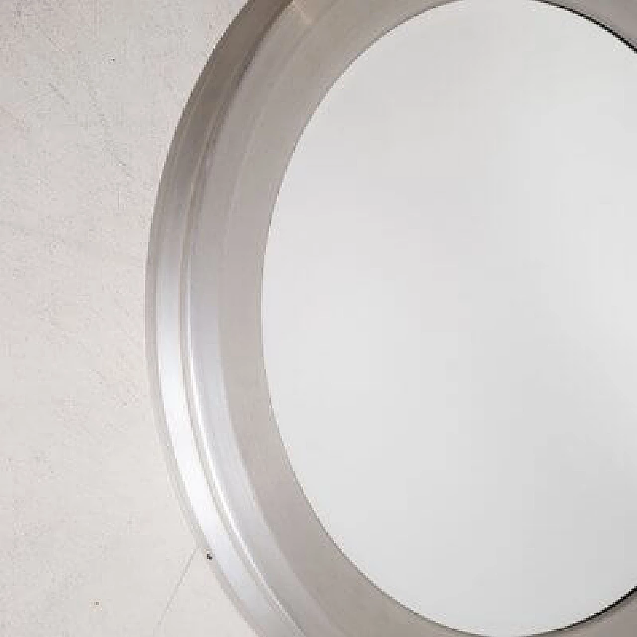 Round aluminum mirror by Sergio Mazza for Artemide, 1960s 3