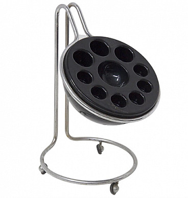 Iron and plastic bottle rack cart by Giotto Stoppino, 1960s