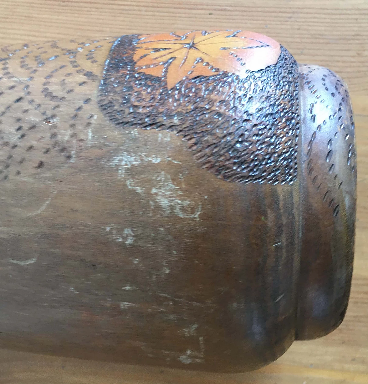 Carved and painted wood kokeshi by Inosuke Kobayashi, 1981 10