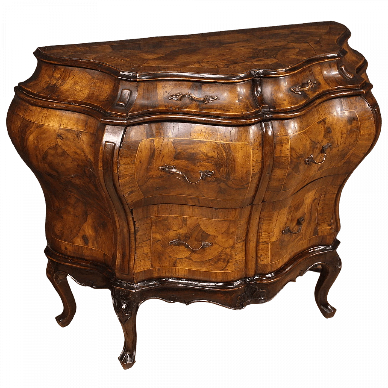 Moved wooden dresser, inlaid and panelled, 1940s 13