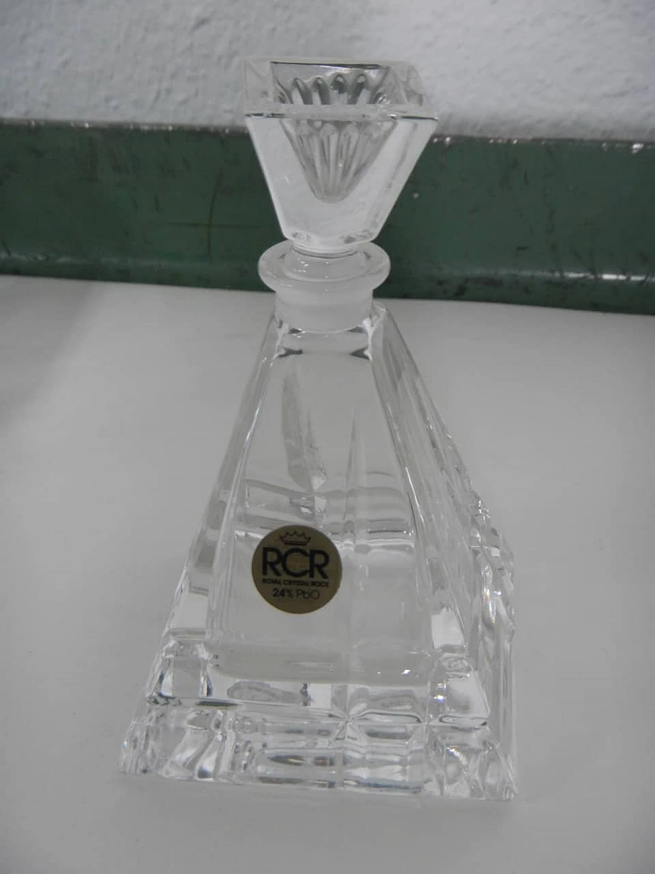 Coppia di boccette per profumo di RCR e vasetto in cristallo, anni '60 4
