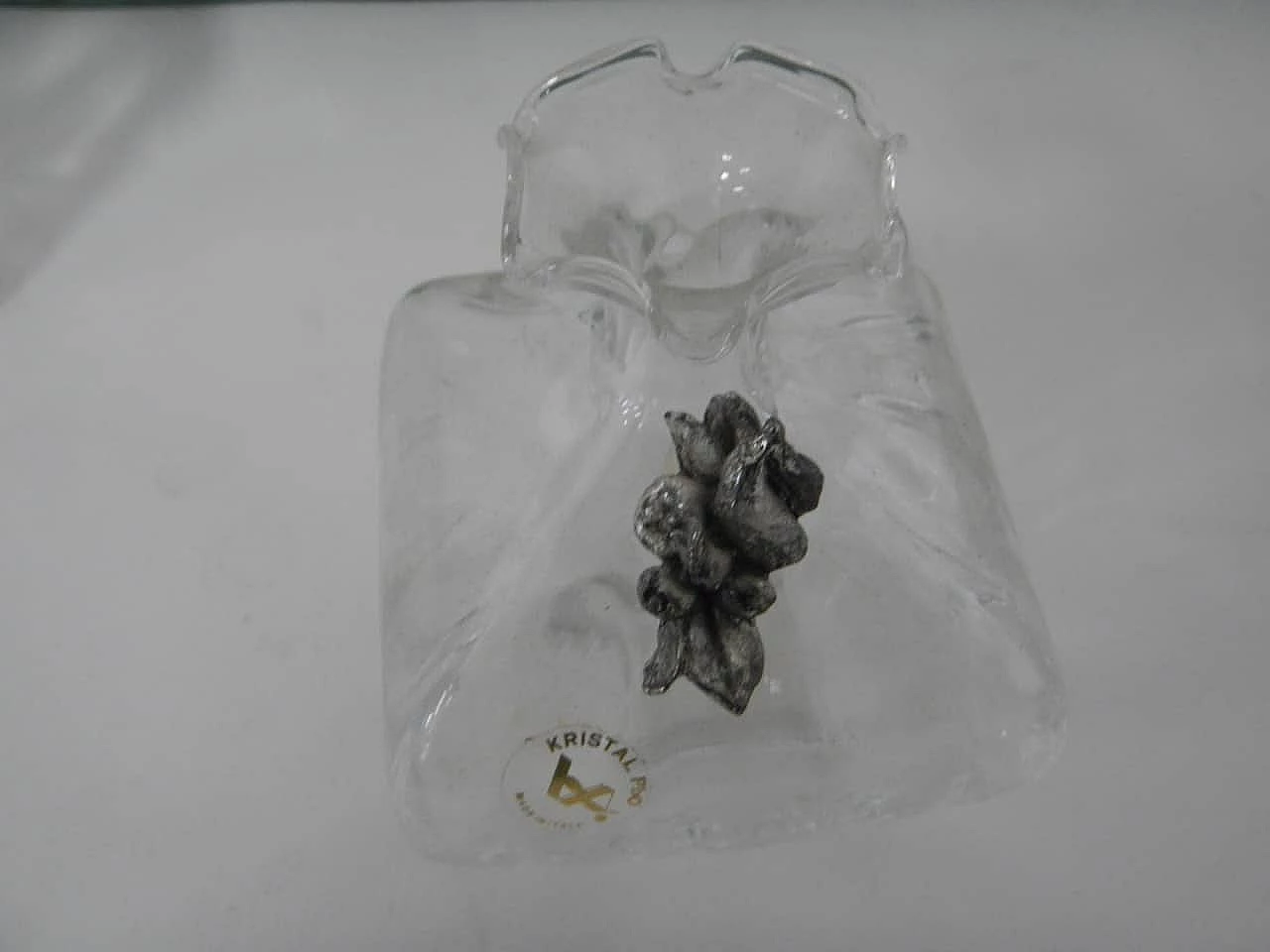 Coppia di boccette per profumo di RCR e vasetto in cristallo, anni '60 8